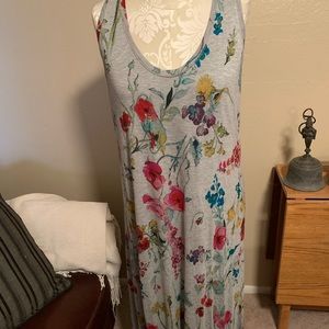 Rachel Roy watercolor flowers maxi dress 1x